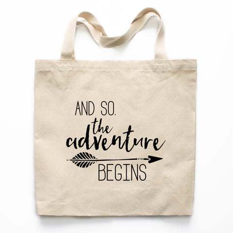 And So The Adventure Begins Canvas Tote Bag