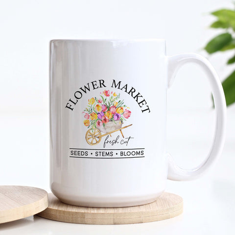 Flower Market Spring Ceramic Mug