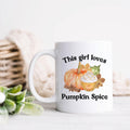 This Girl Loves Pumpkin Spice Fall Ceramic Mug