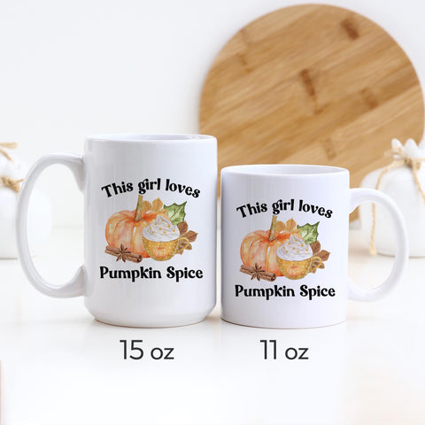 This Girl Loves Pumpkin Spice Fall Ceramic Mug