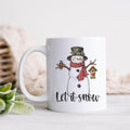 Let It Snow Christmas Snowman Ceramic Mug