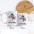 Let It Snow Christmas Snowman Ceramic Mug