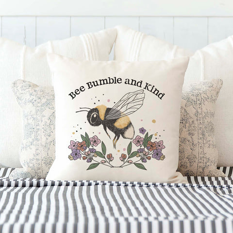 Bee Bumble And Kind Pillow Cover