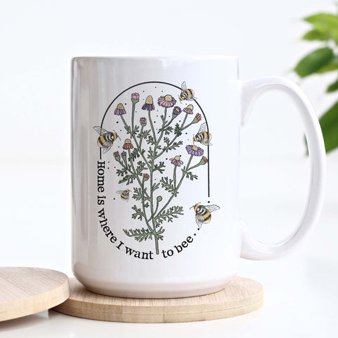 Home Is Where I Want To Bee Ceramic Mug