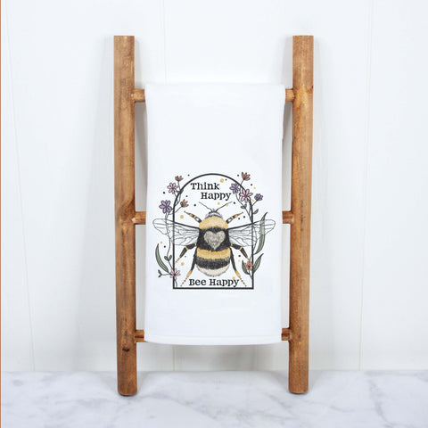 Think Happy Bee Happy Kitchen Towel