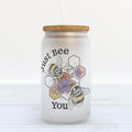 Just Bee You Frosted Glass Can Tumbler