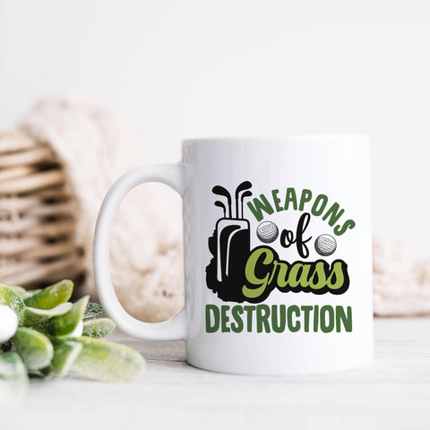 Weapons Of Grass Destruction Golf Ceramic Mug