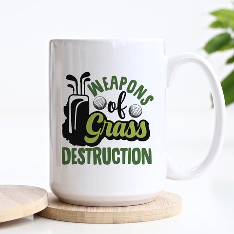 Weapons Of Grass Destruction Golf Ceramic Mug