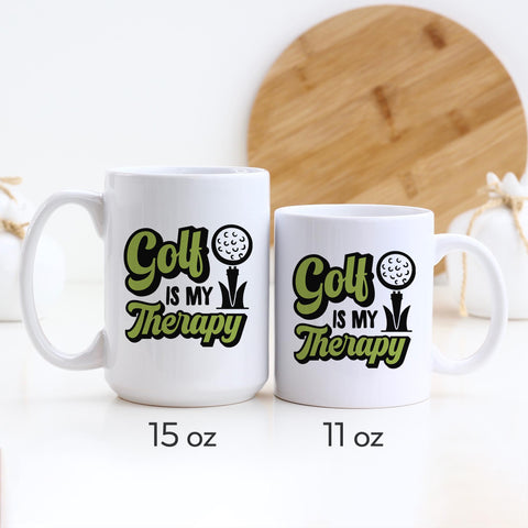 Golf Is My Therapy Ceramic Mug