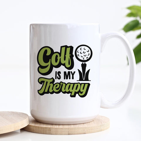 Golf Is My Therapy Ceramic Mug
