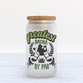 Greatest Mom By Par Golf Frosted Glass Can Tumbler