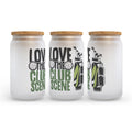 Love The Club Scene Golf Frosted Glass Can Tumbler