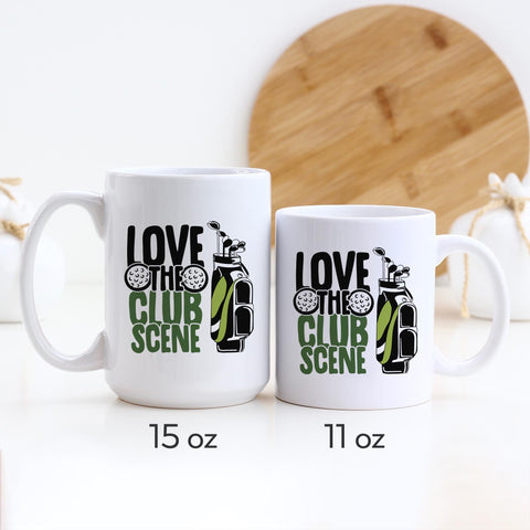 Love The Club Scene Golf Ceramic Mug