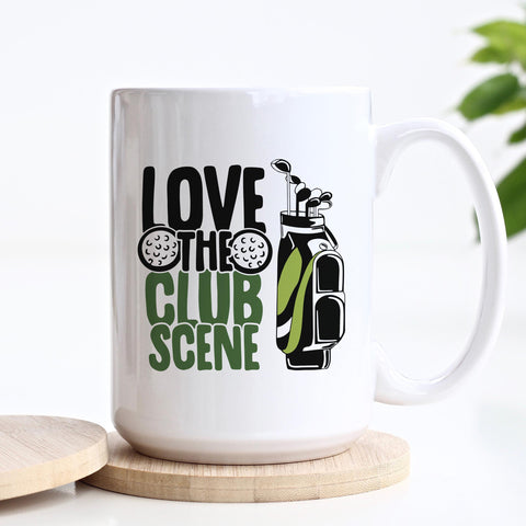 Love The Club Scene Golf Ceramic Mug