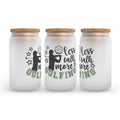 Less Talk More Golfing Frosted Glass Can Tumbler