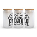 Golf Dad Frosted Glass Can Tumbler