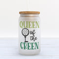 Queen Of The Green Golf Frosted Glass Can Tumbler