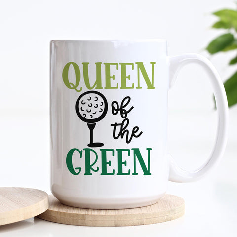 Queen Of The Green Golf Ceramic Mug