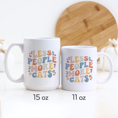 Less People More Cats Pet Ceramic Mug