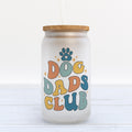 Dog Dads Club Frosted Glass Can Tumbler