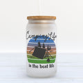 Camping Life is the Best Life Frosted Glass Can Tumbler
