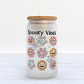 Spooky Vibes Halloween Frosted Glass Can Tumbler