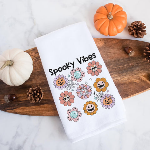 Spooky Vibes Halloween Kitchen Towel