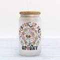 Creepin It Real Spooky Halloween Frosted Glass Can Tumbler