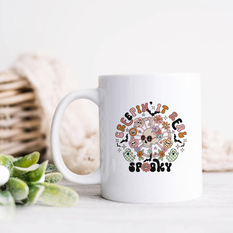 Creepin It Real Spooky Halloween Ceramic Mug
