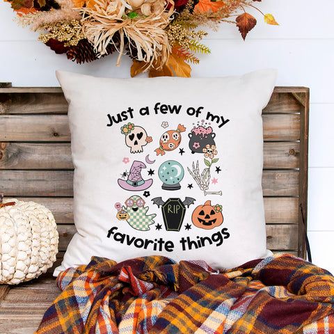 Just A Few Of My Favorite Things Halloween Pillow Cover
