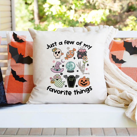 Just A Few Of My Favorite Things Halloween Pillow Cover