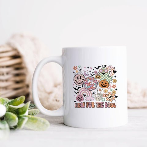 Here For The Boos Halloween Ceramic Mug