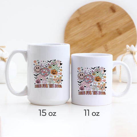 Here For The Boos Halloween Ceramic Mug