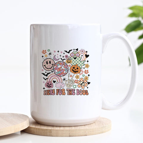 Here For The Boos Halloween Ceramic Mug