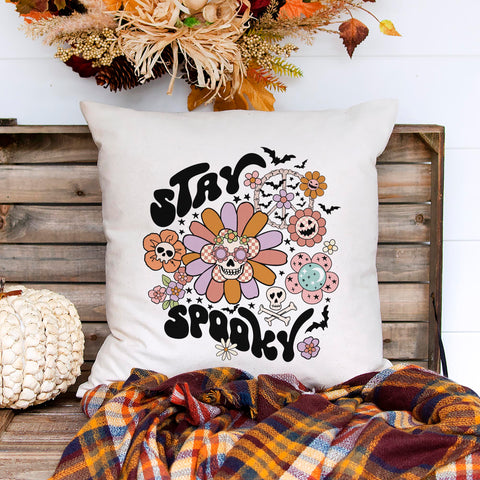 Stay Spooky Retro Halloween Pillow Cover