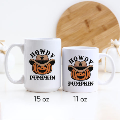 Howdy Pumpkin Halloween Ceramic Mug