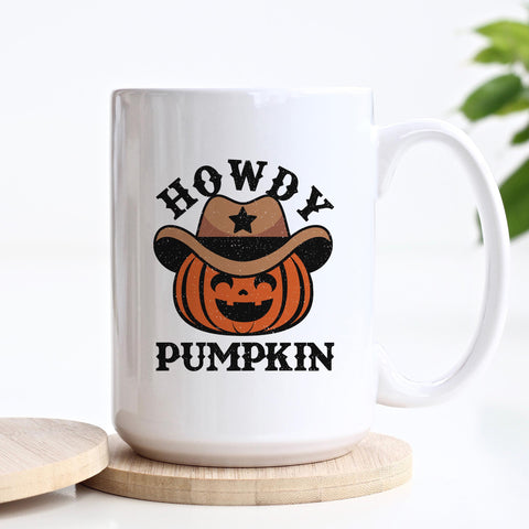 Howdy Pumpkin Halloween Ceramic Mug