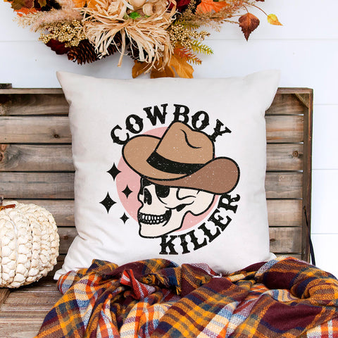 Cowboy Killer Western Halloween Pillow Cover