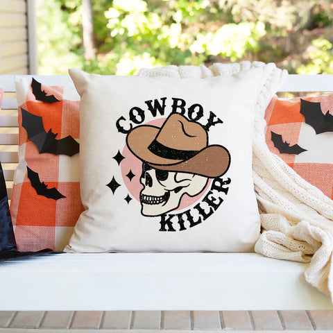Cowboy Killer Western Halloween Pillow Cover