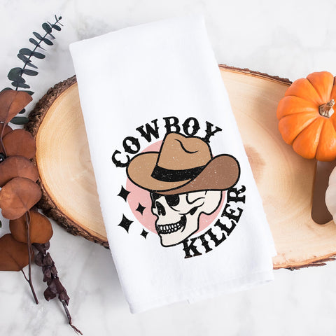 Cowboy Killer Halloween Kitchen Towel