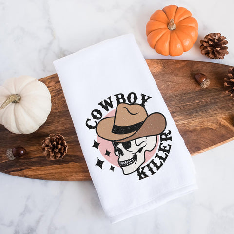 Cowboy Killer Halloween Kitchen Towel