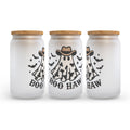Boo Haw Halloween Frosted Glass Can Tumbler