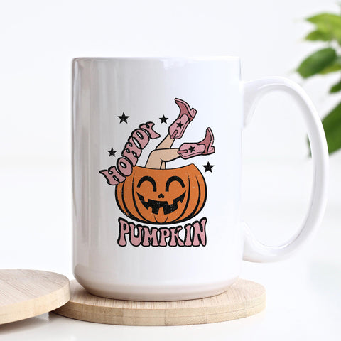 Howdy Pumpkin Halloween Ceramic Mug