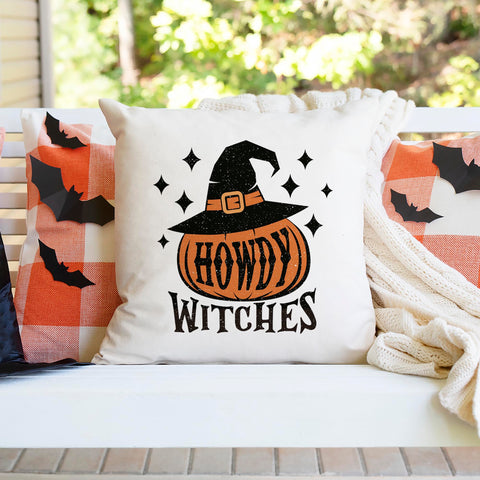 Howdy Witches Halloween Pillow Cover