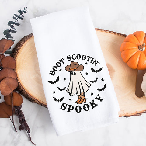 Boot Scootin Spooky Halloween Kitchen Towel