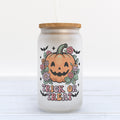 Trick Or Treat Halloween Frosted Glass Can Tumbler