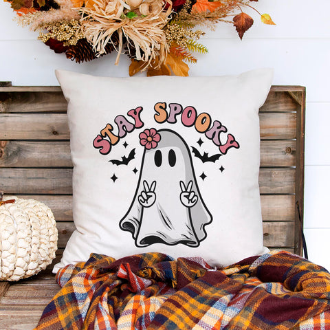 Stay Spooky Retro Halloween Pillow Cover