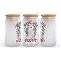 Cute But Creepy Halloween Frosted Glass Can Tumbler