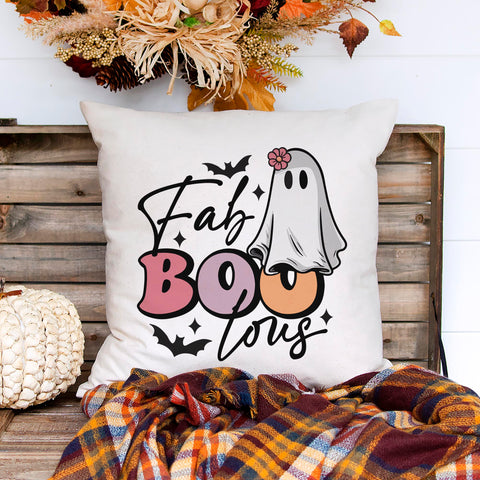 Fab Boo Lous Halloween Pillow Cover