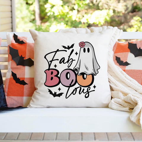 Fab Boo Lous Halloween Pillow Cover